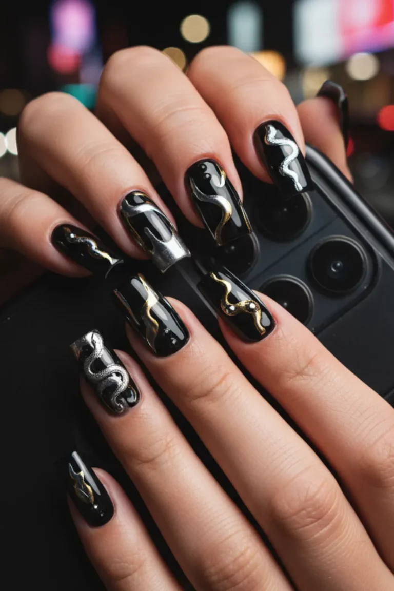 Baddie Short Square Nails 2025: Bold, Chic, and Edgy Nail Design Ideas 7 Baddie Short Square Nails